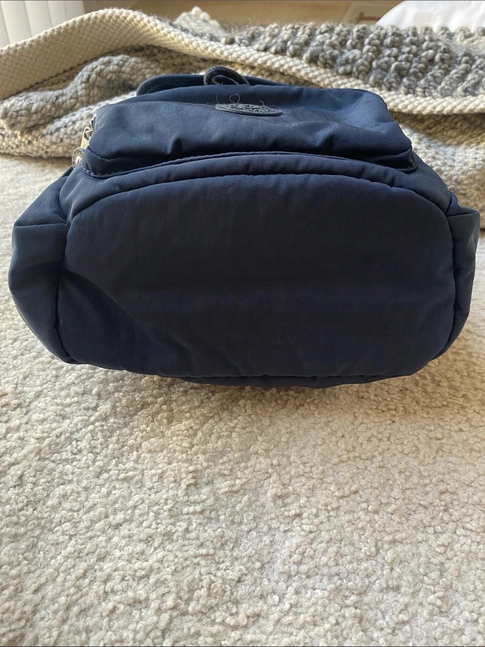 Kipling Navy City Pack Mini Backpack with Monkey Keychain NWT